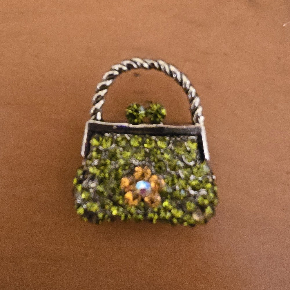 Green Beaded Women's Bag